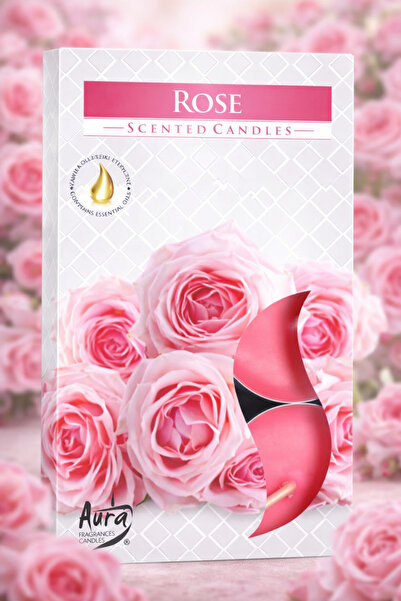aura candles Rose Scented Candle – Delicate Rose Aroma | Aura Fragrances Candles