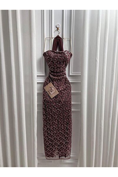 Pure Drsses Embroidered chiffon evening dress