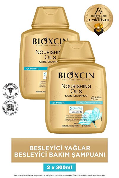 Bioxcin Besleyici Yağlar Şampuan 300 ml 2 Adet