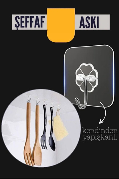 ELİZ BERRA MODA Faf Adhesive Hanger, Kitchen Bathroom Wall Hanger, Nail-Free ...