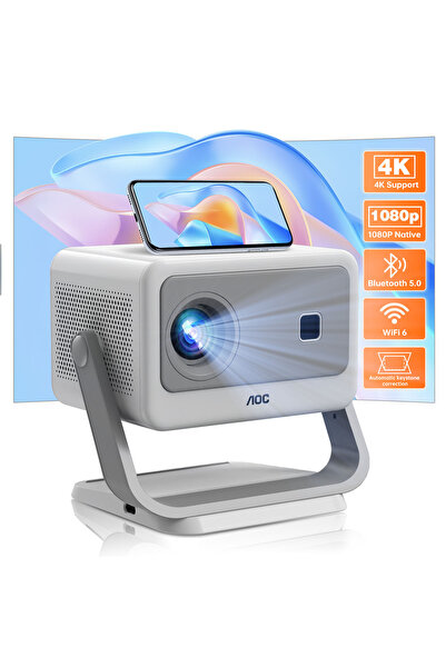 Aoc Portable Projector 5G WIFI6 1080P 300-Inch 4K Screen Compatible PS4/PS5/I...