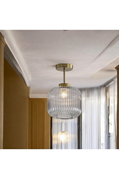 MUGA LUX FÜME CAMLI TEKLİ METAL ESKİTME CAMLI SARKIT AVİZE ANTRE ADAMUTFAK ÜZERİ İÇ MEKAN CAFE