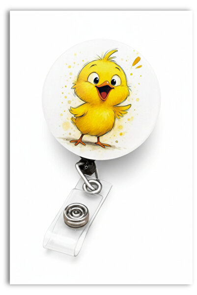 Mia Aurora حامل بطاقات يويو قابل للسحب على شكل فرخ لطيف YKK