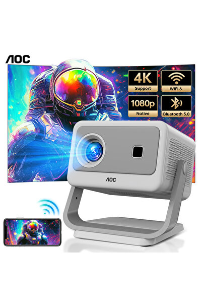 Aoc 12000 Lumen Portable Projector 1080P 4K Support 300-Inch Screen Long Batt...