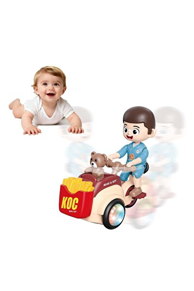 LIXADA Dancing Spinning 360° Toy Tricycle with Dynamic Lights and Music Inter...
