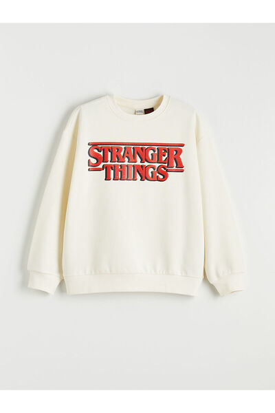 LC Waikiki Özmarka Noul Sezon Stranger Things cu imprimeu Hanorac gros pentru...