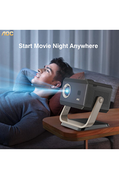 Aoc Portable Projector Autofocus Auto Keystone Correction 15000 Lumen for Wor...