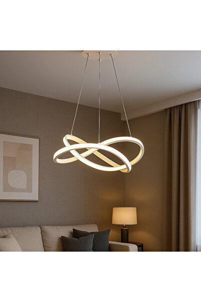 Hammer Modern white pendant light with 3 lights, 60 watts