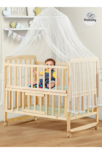 Ma Baby Multifunctional Rocking Bed For Baby, Solid Wood Toddlers Bed