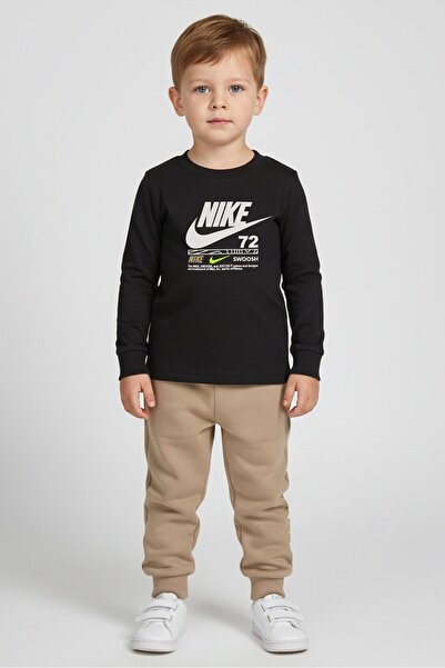 Nike Toddlers Boy 2 Pieces Brand Logo Sweatshirt And Jogger Pants Set, Multic...