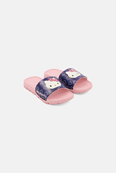 Hello Kitty Toddlers Girl Slip On Slipper, Pink/Navy