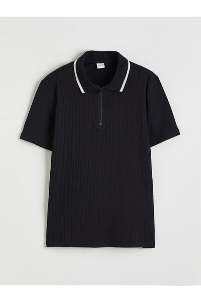LC Waikiki Ανδρικό μπλουζάκι με υφή LCW Kids Polo Neck