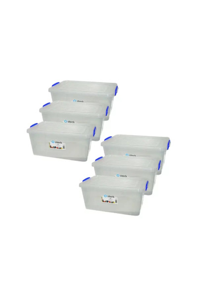 sterk Pack- 6 x Food storage box with lid 5L- 26x16x14cm