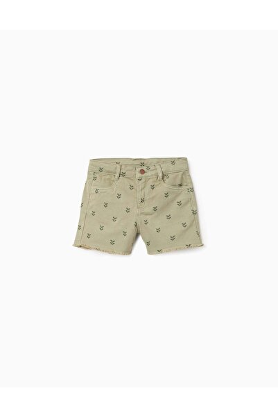 Ziddy SHORTS TWILL AOP, DARK GREEN, 9/10