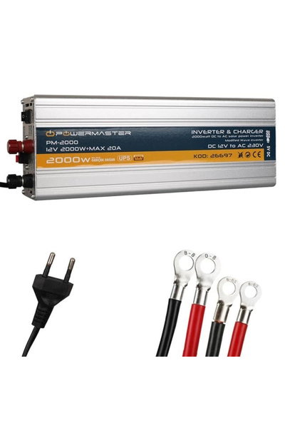 Powermaster PM-2000 12 Volt - 2000 Watt Şarjlı UPS'li Inverter