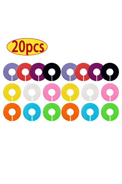 Choice mixed color-20pcs 10/20Pcs Plastic Clothing Rack Size Dividers Round H...