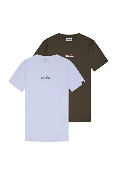 Ellesse Herren T-Shirt 2er Pack - OLLIO 2, Kurzarm, Rundhals, Logo, Baumwolle...