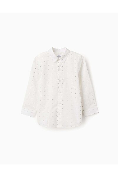 Ziddy LS SHIRT POPLIN CO, WHITE, 13/14
