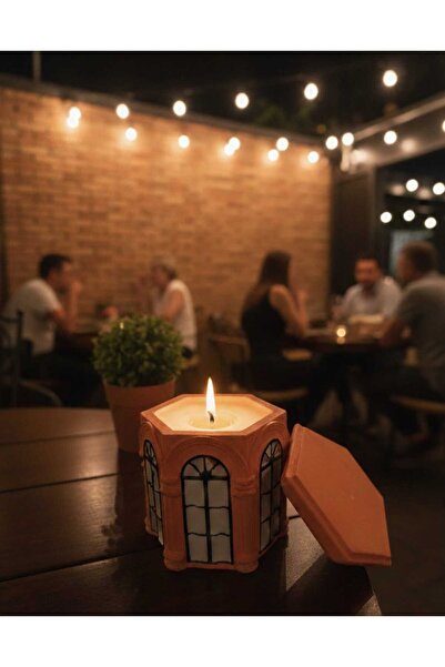 Architectural Candle - Custom Design Window Candle with Lid - Sunset