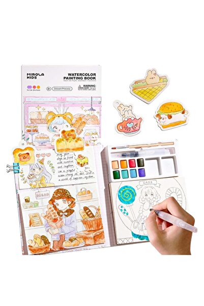 DOMİ كتاب رسم "أميرة الحلوى" بالألوان المائية - جار ميلو