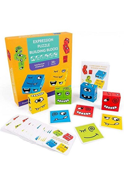 Arabest Wooden Expression Puzzle Logical Thinking Training Block Parent Child...