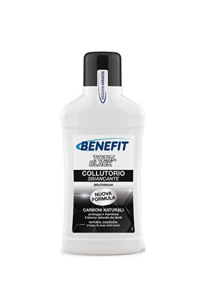 BENEFIT Set of 4 x Total Black Mouthwash, Charcoal, 500 ml