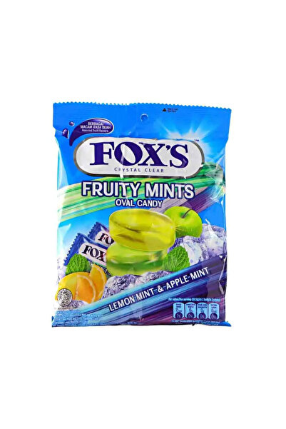Foxs Crystal Clear Fruity Mints Oval Candy Lemon Mint and Apple Mint Flavour,...