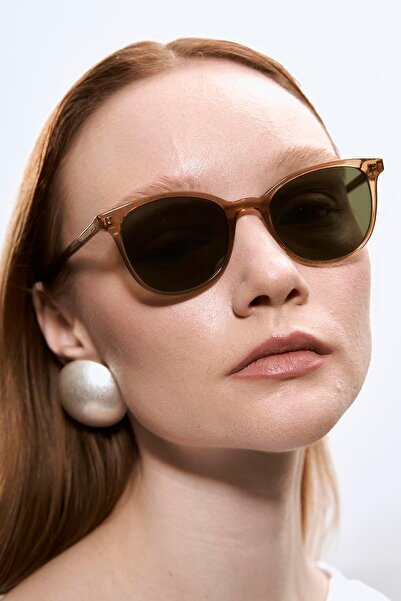 Bilge Karga Valery Nude Green Sunglasses