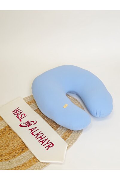 WASL ALKHAIR Comfortable neck and travel pillow, blue color, 46x46x10 cm