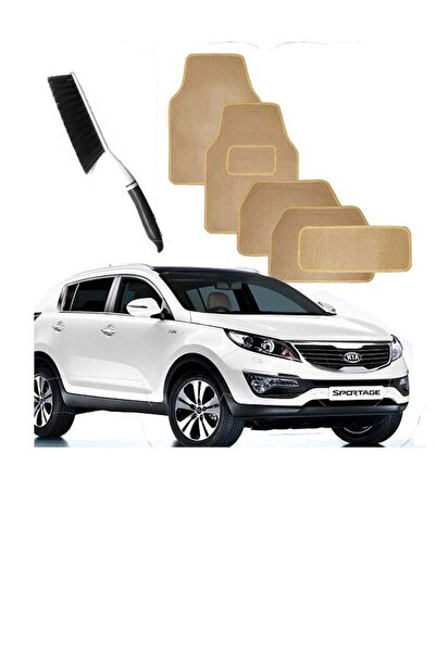 CFT مجموعة سجادات أرضية سيارة كاليفورنيا من 5 قطع مع فرشاة تنظيف السجادات