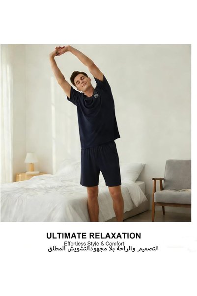 casme Mens Loungewear Sets Pajamas Set Soft Sleepwear Family Night Wear