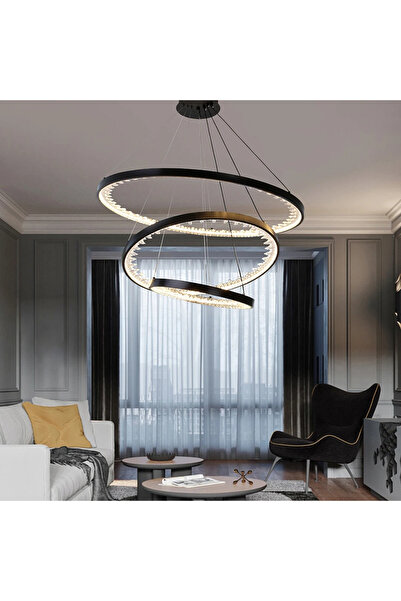 Hammer Modern black chandelier with 3 lights, 400*600*800, 125 watts