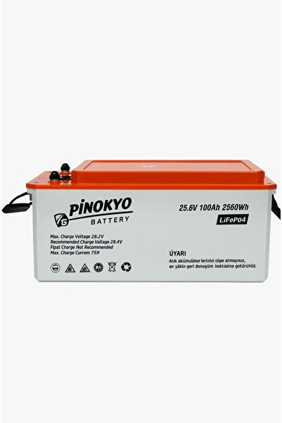 Pinokyo 25.6 V 100 AH LİTYUM DEMİR FOSFAT AKÜ (Lifepo4)