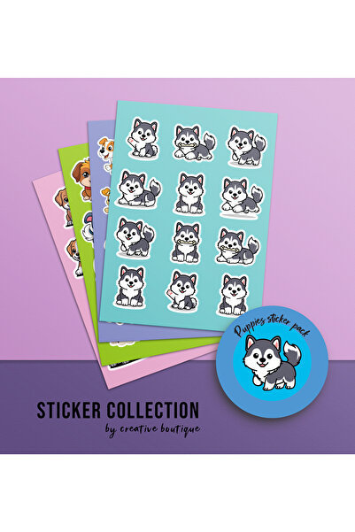 CREATIVE BOUTIQUE stickers DOGS pack - collection of 24 DOGS themed stickers ...