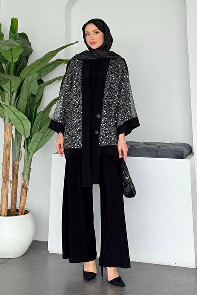 Hazamoda Neşe Triple Glitter Set Black