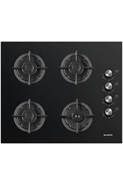 KUMTEL Döküm Izgaralı Siyah Cam Set Üstü Ocak KO-40TSHDF