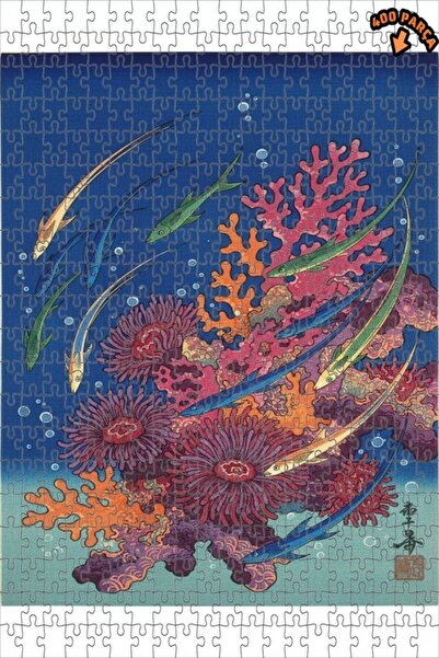 Teona Ahşap لوحة زيتية ذات طابقين على شكل مخلوقات بحرية ذات مظهر سريرالي، لغز...