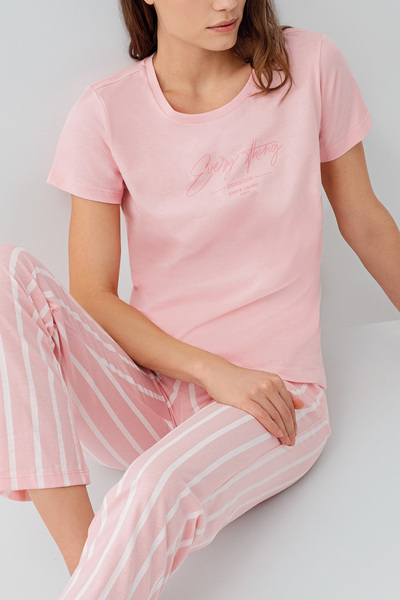 Pierre Cardin Women's New Season Short Sleeve Long Leg Pocket Home Wear Pajam...