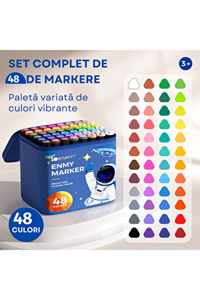 Qova Set de 48 markere profesionale, cerneală pe bază de alcool, Qova®, multi...