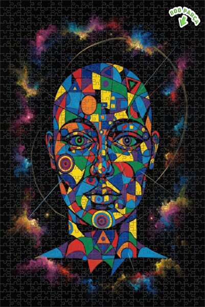 Teona Ahşap لوحة فنية خشبية مؤطرة على شكل قفص بتصميم فلكي وعصري، مكونة من طبق...