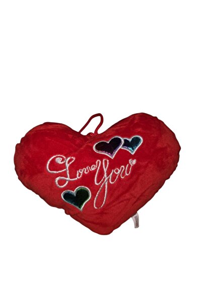 NoNameStore7 Heart Pillow, flannel fleece material, 21cm*16cm, Red