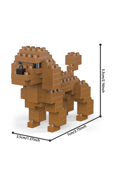 Choice4 لعبة بناء كلب بودل صغير من نوع داشهوند، داخل كيس، مناسبة للكبار والصغ...