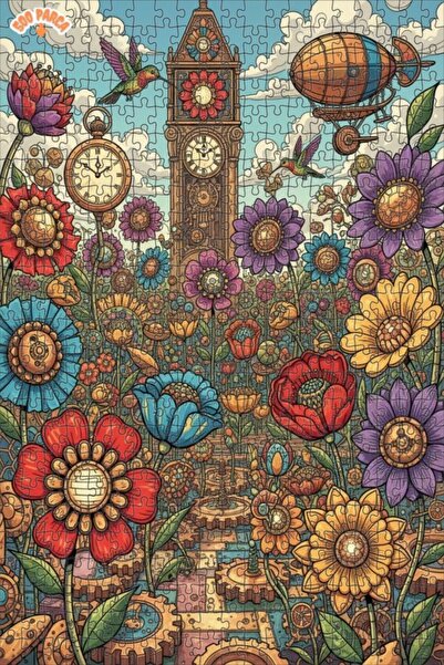 Teona Ahşap لغز خشبي على شكل زهور السفن البخارية والطائرات ذات الإطار المزدوج...