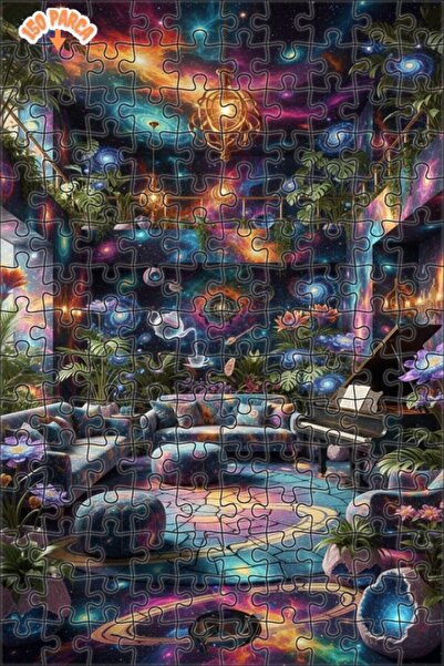 Teona Ahşap لغز خشبي بإطار مزدوج الطبقات من هايال وورلد جالاكسي، 150 قطعة، مق...