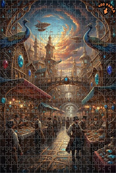 Teona Ahşap لغز خشبي ذو طبقتين من ستيامبنك ماركت، 400 قطعة، 35x35 سم