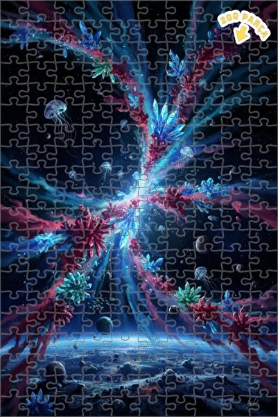 Teona Ahşap لغز خشبي ذو طبقتين من سيريز كريستال مارين العالمي، 200 قطعة، 25x3...