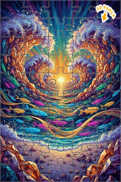 Teona Ahşap لوحة زيتية بنمط أمواج كريستالية ونقش ملون، لوحة خشبية مؤطرة بطبقت...