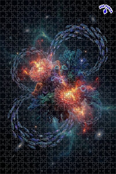 Teona Ahşap لغز خشبي عالمي على شكل مجموعة أسماك من بحر المرجان، لغز ذو طبقتين...