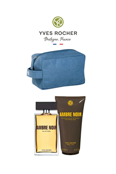 Yves Rocher Amber Tonlu Erkek Bakım Seti EDT 100 ml + Saç Vücut Şampuanı + Se...