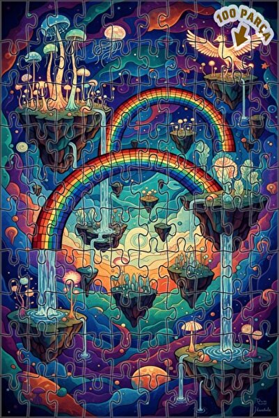 Teona Ahşap لغز خشبي ذو طبقتين من ماجيك فورست آند رينبو فاوندري لاند، 100 قطع...